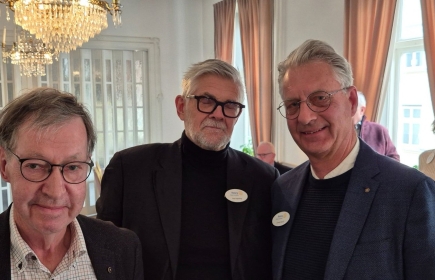Dagens föredragshållare fr. v. Hans Lander, Peter Appelskog och Lennart Eidvall